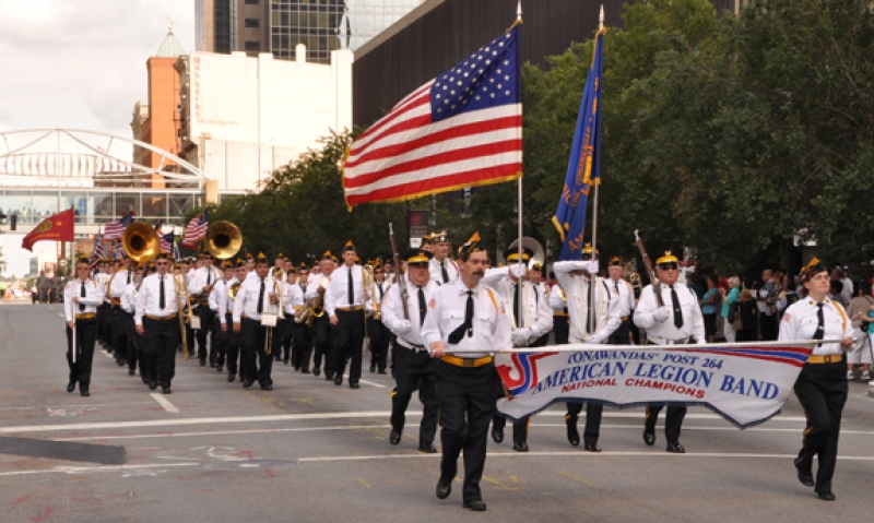 Perfect weather for convention parade