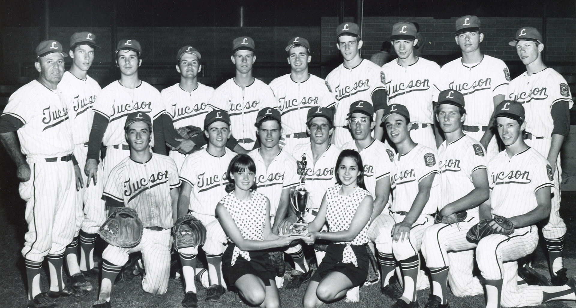 Portrait of the American Legion Department of Arizona champion baseball team sponsored by Morgan McDermott Post No. 7 (Tucson, Arizona), 1969