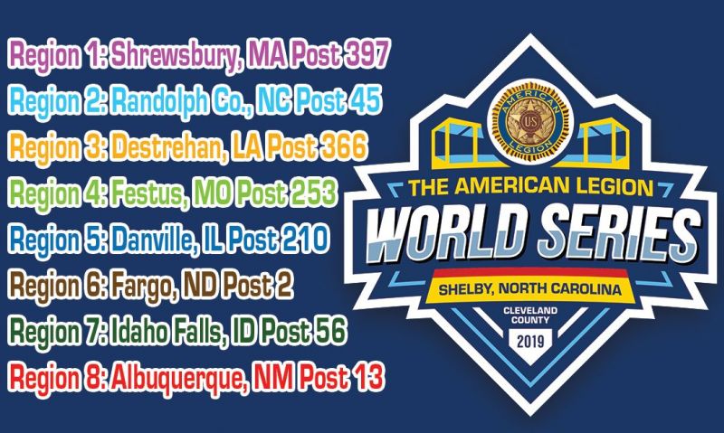 Eight teams punch ticket to 2019 American Legion World Series