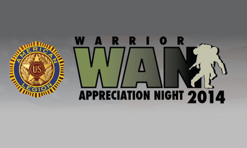 Legion sponsor at Warrior Appreciation Night