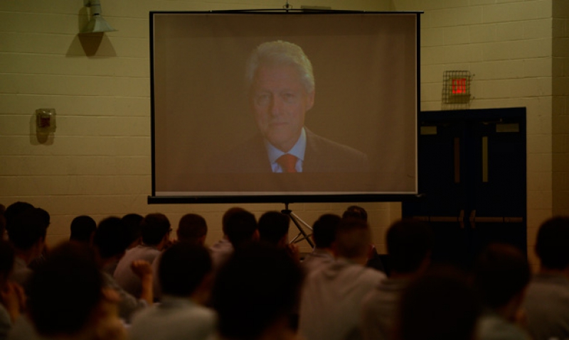 Clinton sends video address to Boys Nation