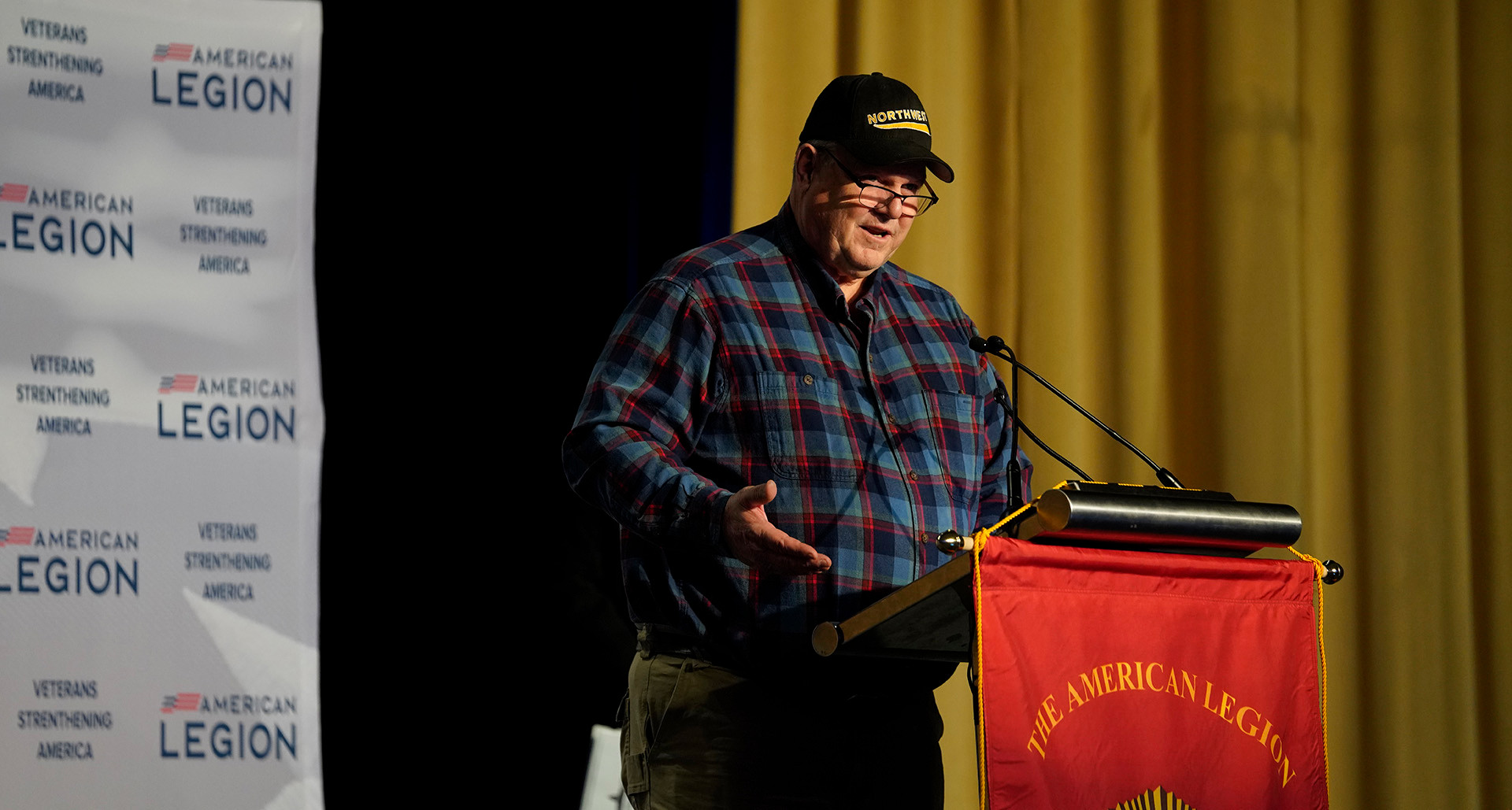 Sen. Jon Tester, D-Mont., speaks during The American Legion Washington Conference. Photo by HIlary Ott/The American Legion