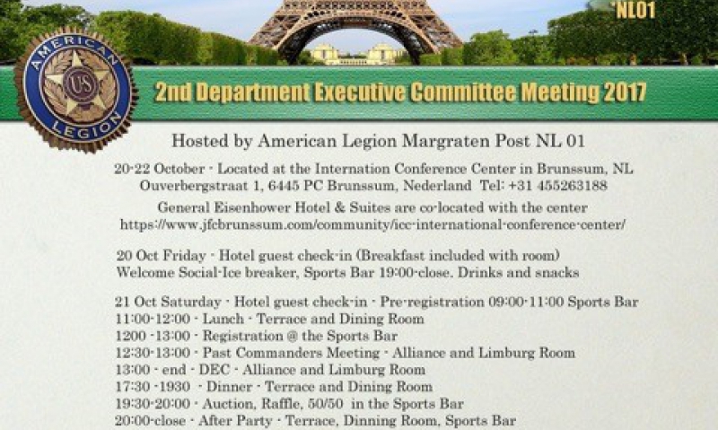 2nd Department of France Executive Committee Meeting 2017 schedule