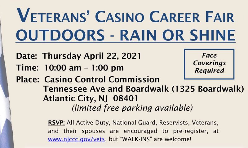 Veterans casino career fair set for April 22