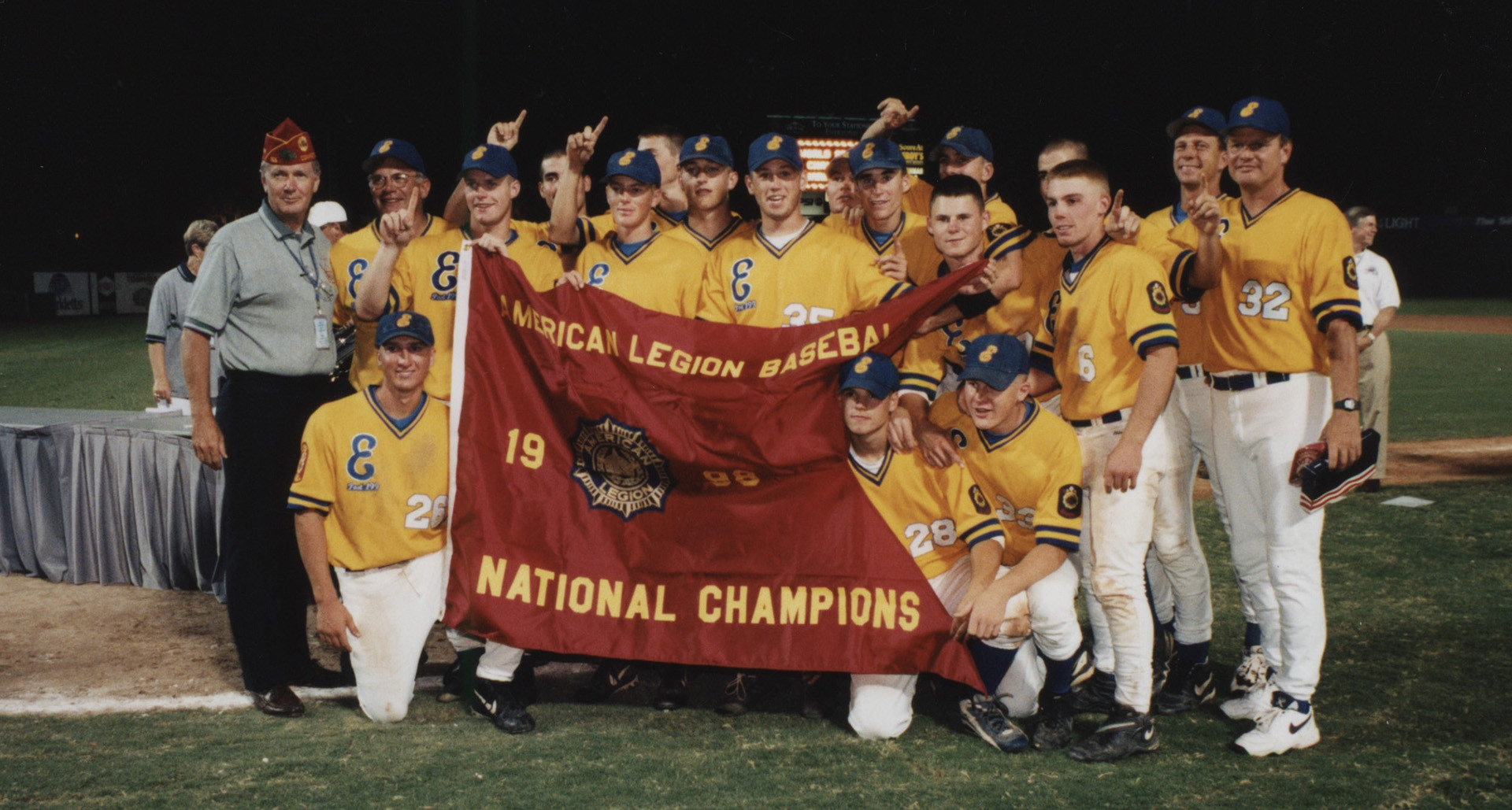 The 1998 American Legion World Series champions from Edwardsville (Ill.) Post 199.