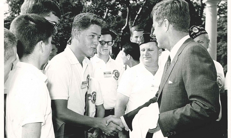 Former President Clinton addressing Arkansas Boys State