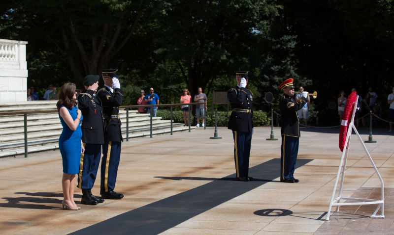 Three Legionnaires, two wreaths, one purpose