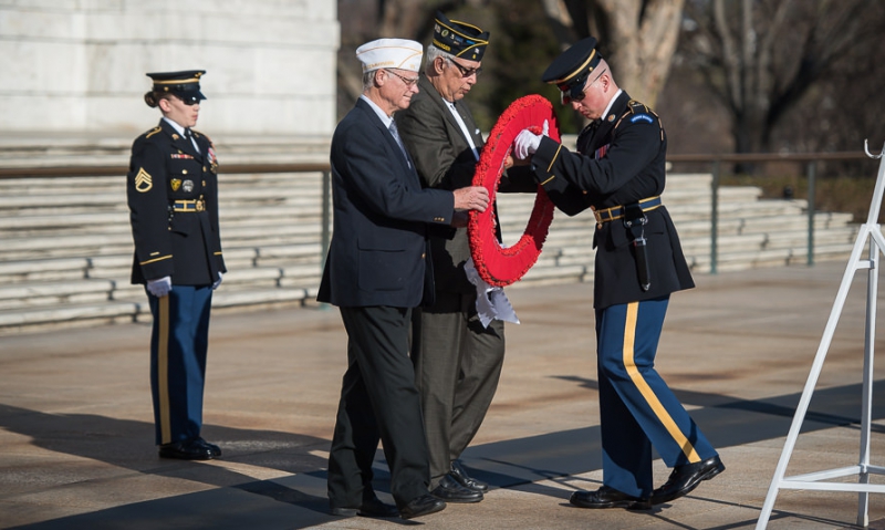 A solemn ceremony on sacred ground