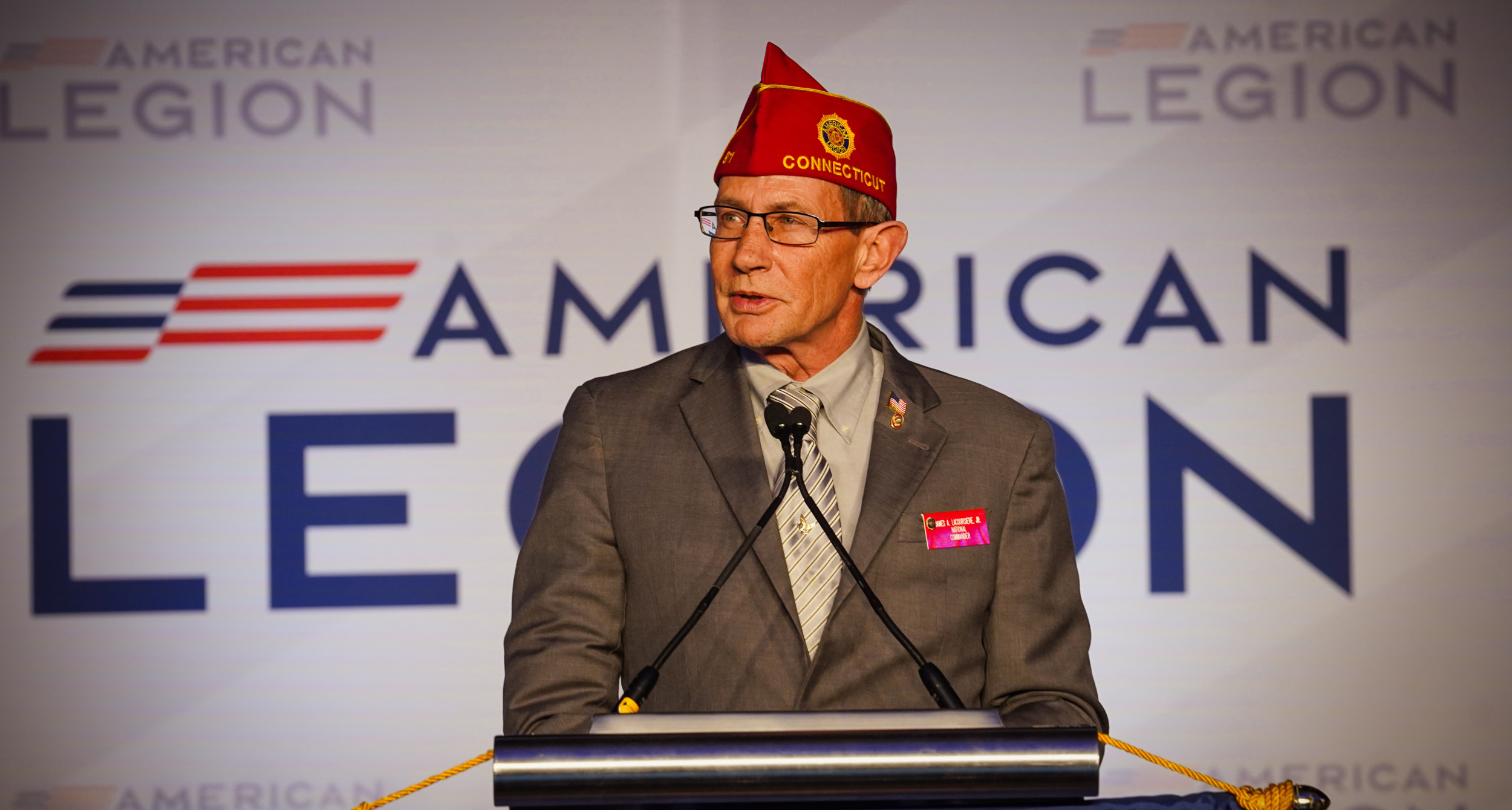 National Commander James LaCoursiere speaks during the Commander's Call at the 2025 American Legion Washington Conference. Photo by Jeric Wilhelmsen/The American Legion