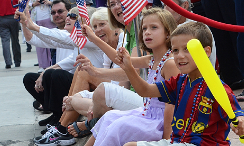 A perfect day for a parade