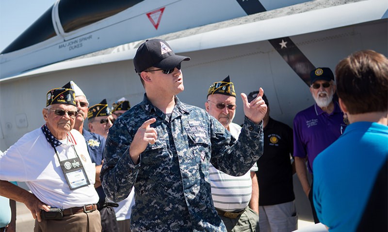 Legionnaires tour Navy&#039;s premier air strike training facility 