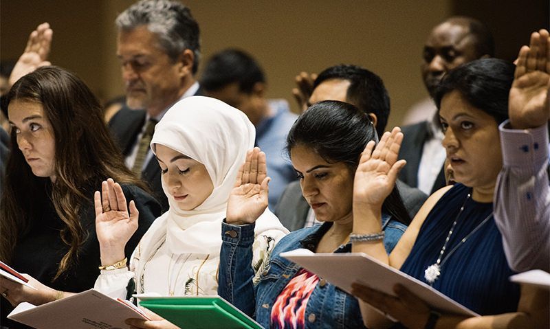 Legion Family part of naturalization ceremony of 99 new U.S. citizens