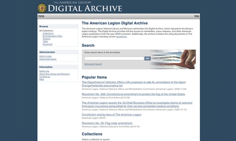 View the Legion&#039;s new digital archive