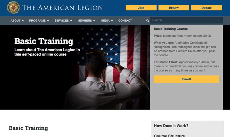 Free online American Legion training program now available