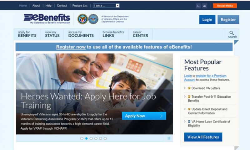 Improvements made to eBenefits website