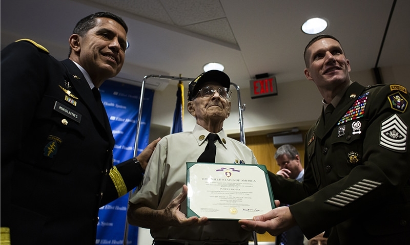 Legionnaire’s wish to receive Purple Heart comes true 