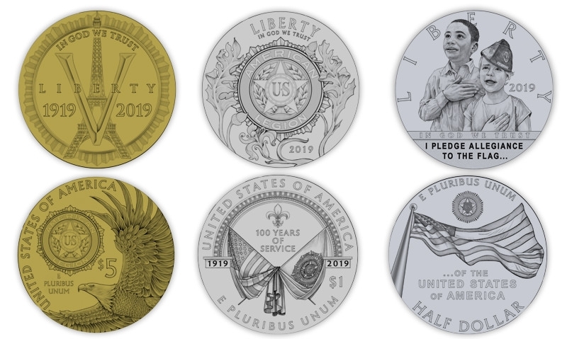 U.S. Mint unveils Legion centennial coin designs