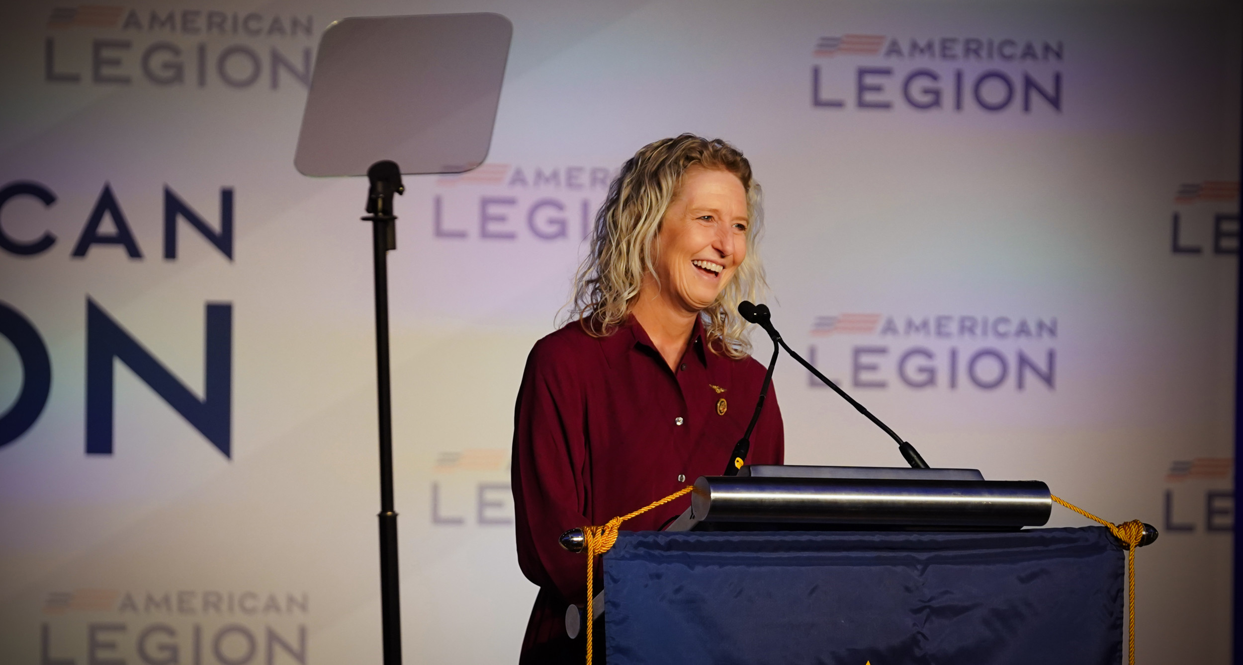 Congresswoman Jen Kiggans (R-Va.) receives the 2025 American Legion Public Service Award. Photo by Hilary Ott/The American Legion