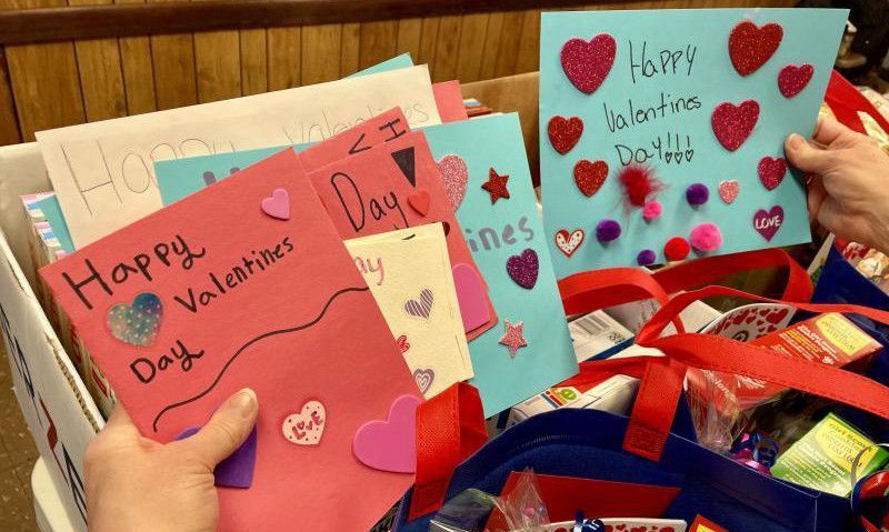 Legion Family deliver Buddy Check treat bags for Valentine’s Day