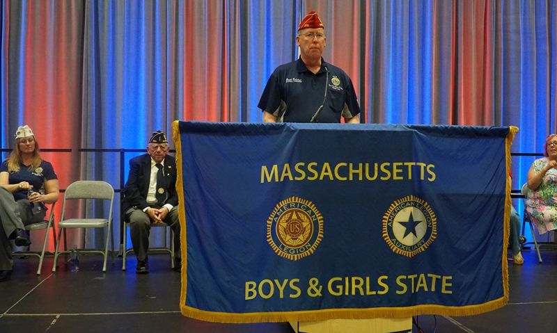 Legion Family leadership speak to Massachusetts Boys and Girls State