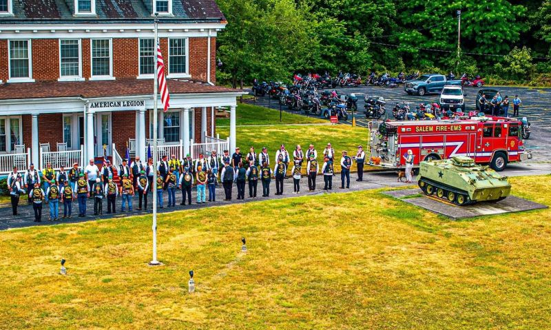 Riders from six different states provide final escort to fellow veteran