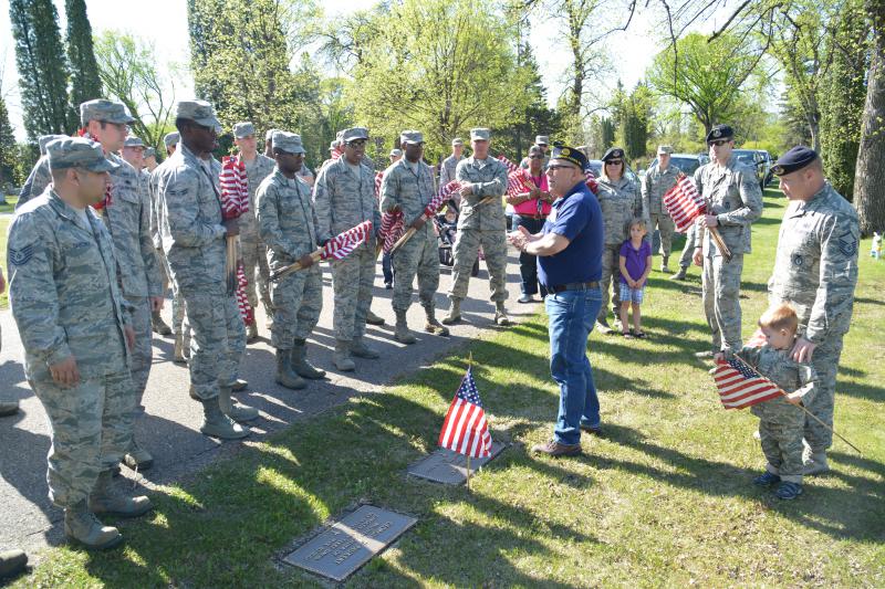 Placing of the flags: Memorial Day 2015