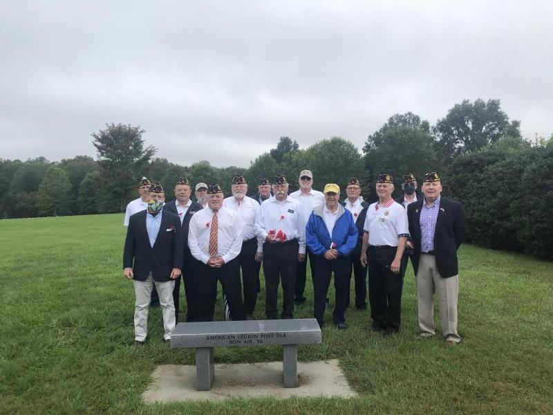 Post 354 memorial bench dedication