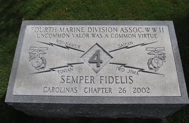 4th Marine Division Memorial, Salisbury National Cemetery
