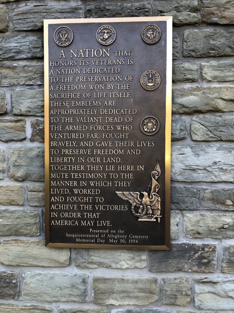 Allegheny Cemetery Soldiers Memorial, Pittsburgh, Pennsylvania