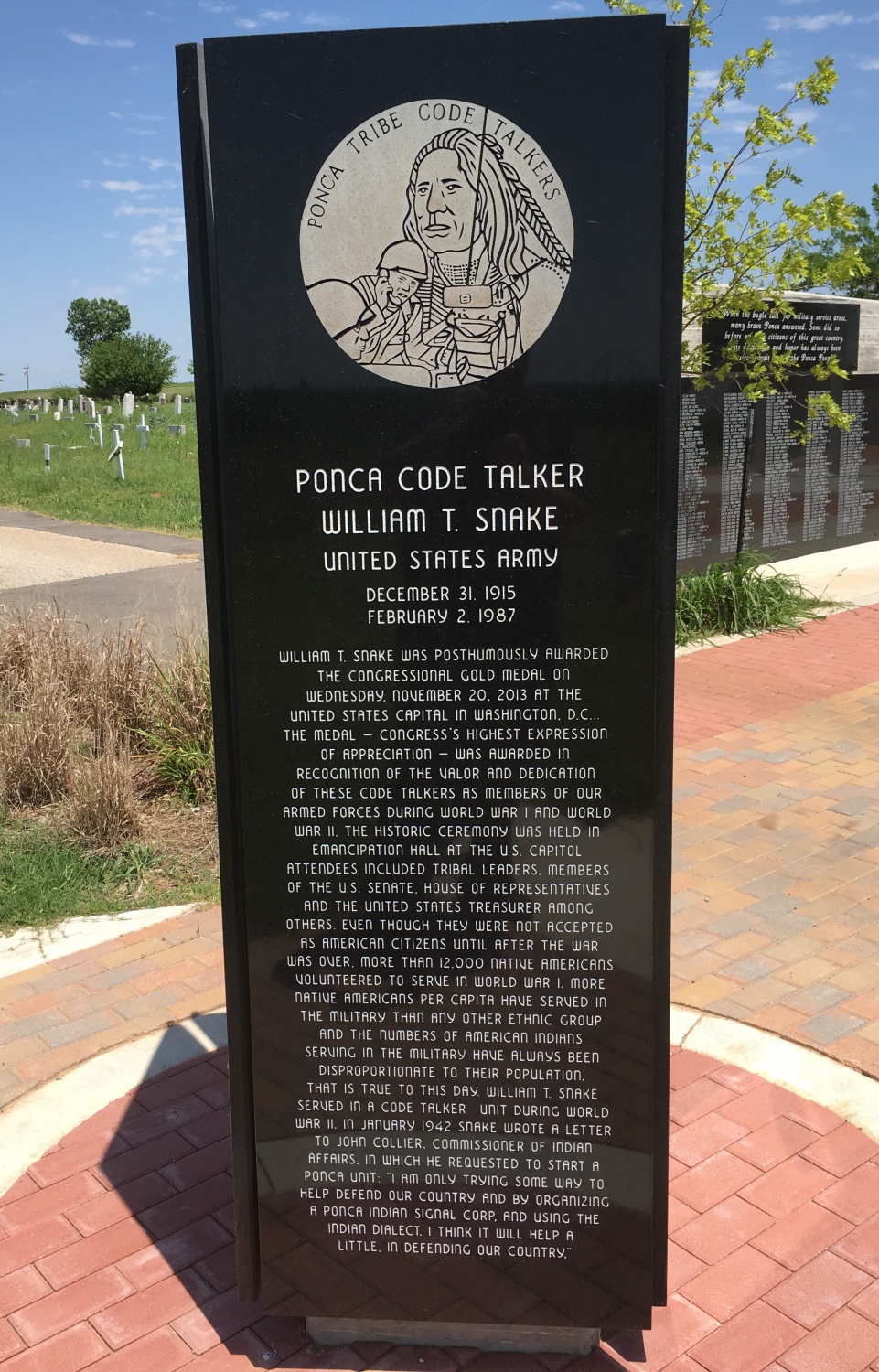 Ponca Tribe of Oklahoma Veterans Memorial