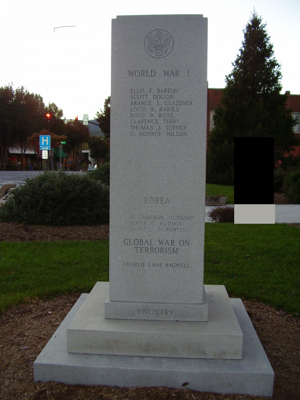 Transylvania County War Memorial, Brevard