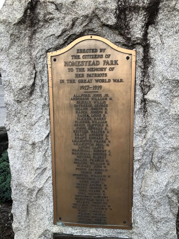 Homestead Park Great War Memorial