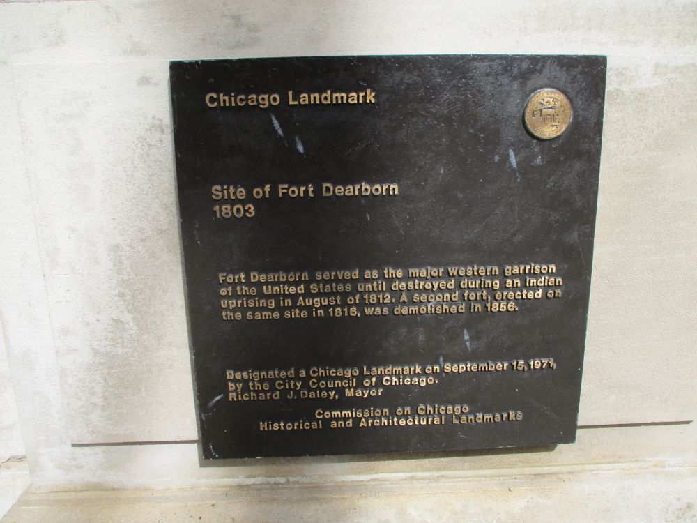 City of Chicago Fort Dearborn Massacre Marker