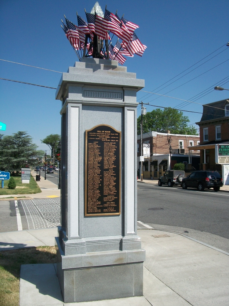 Fox Chase and Rockledge Borough residents that served in WWI .They were constructed to honor those that served.