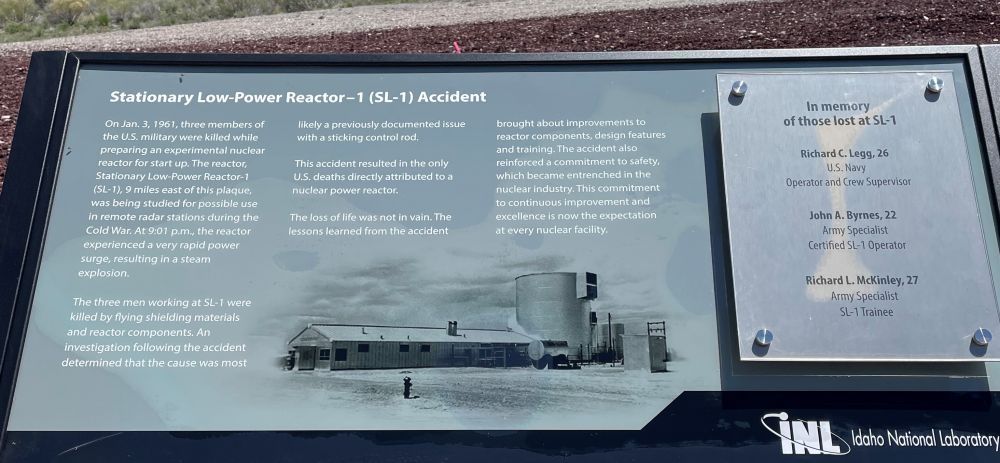 Stationary Low Power Reactor 1 (SL-1) Memorial