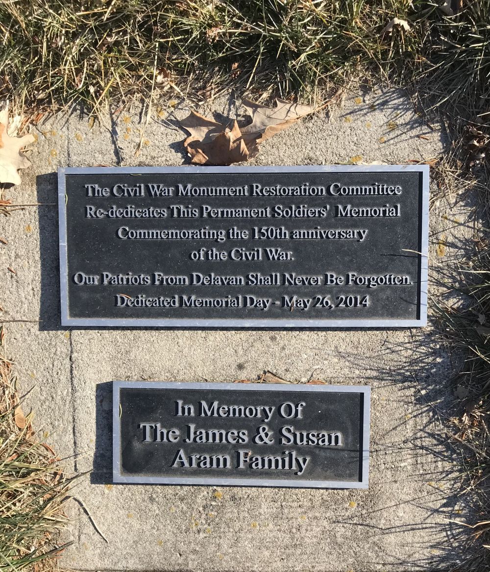 Civil War Memorial, Spring Grove Cemetery, Delavan, Wisconsin