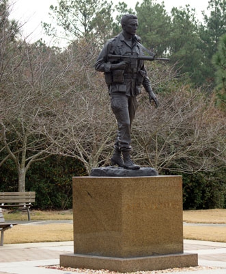 Major Richard &quot;Dick&quot; Meadows Statue, Fort Bragg, NC