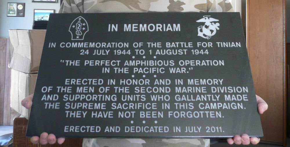 Tinian Island 2nd Marine Division WWII Monument
