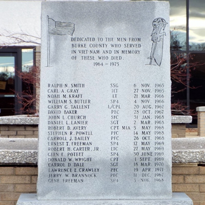 Burke County Vietnam Memorial, Morganton