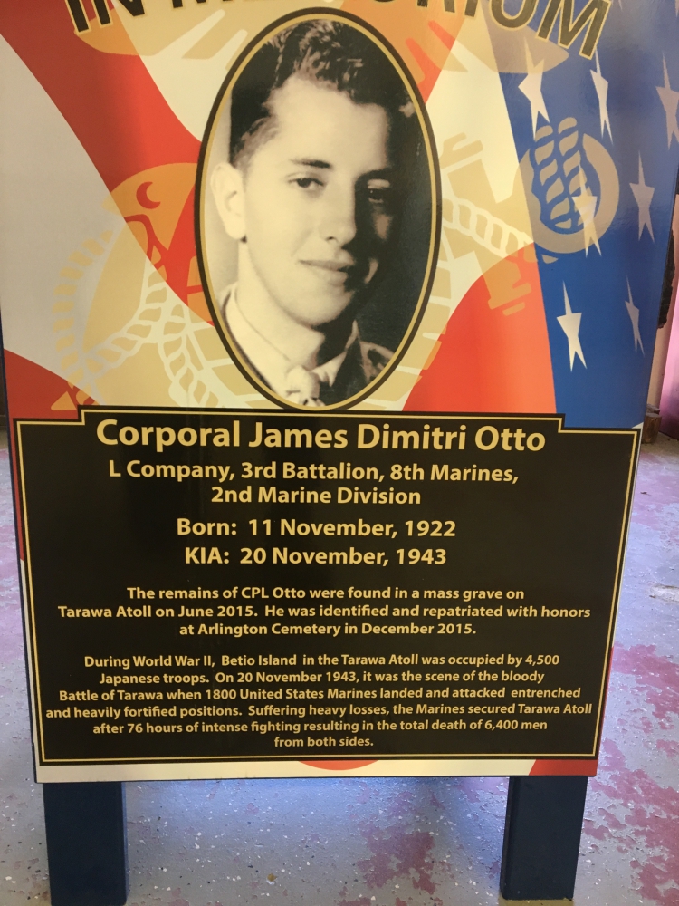 In memory of CPL James Dimitri Otto