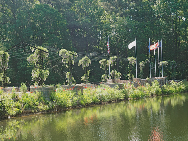 Aldridge Gardens Veterans Memorial Arbor and Pentagon Plaza