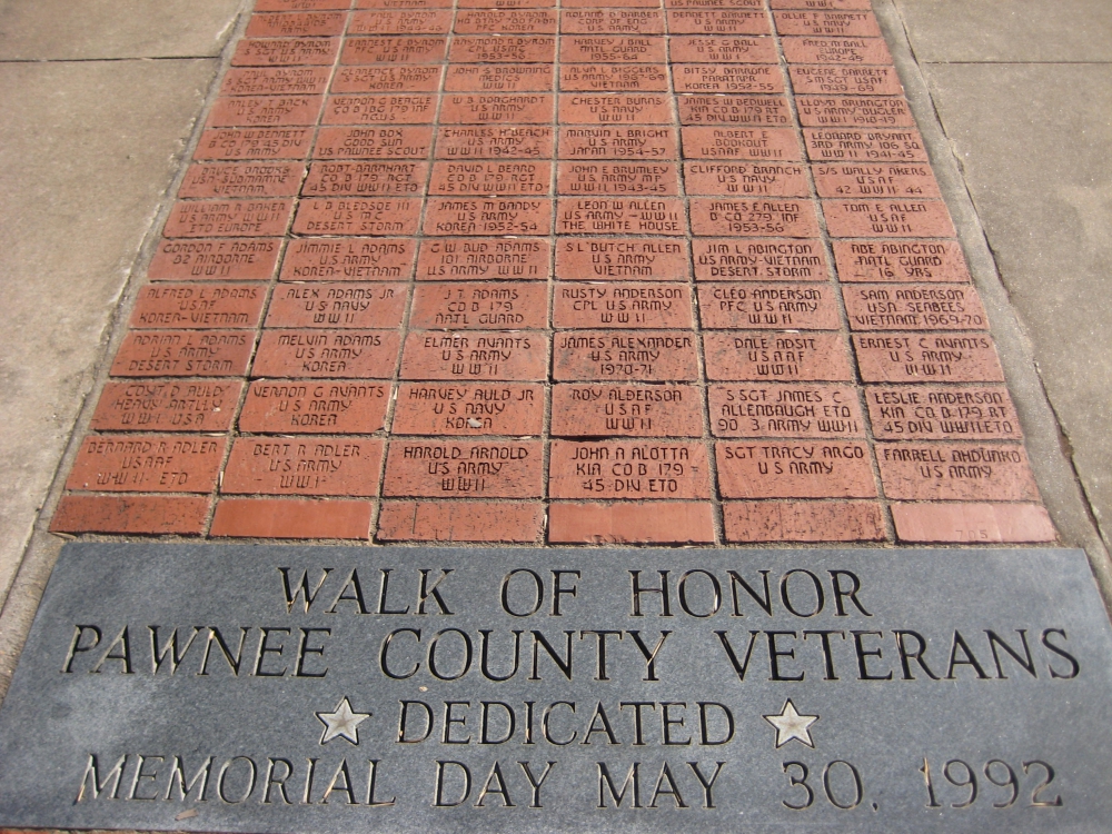 Pawnee County Veterans&#039; Memorials and Walk Of Honor