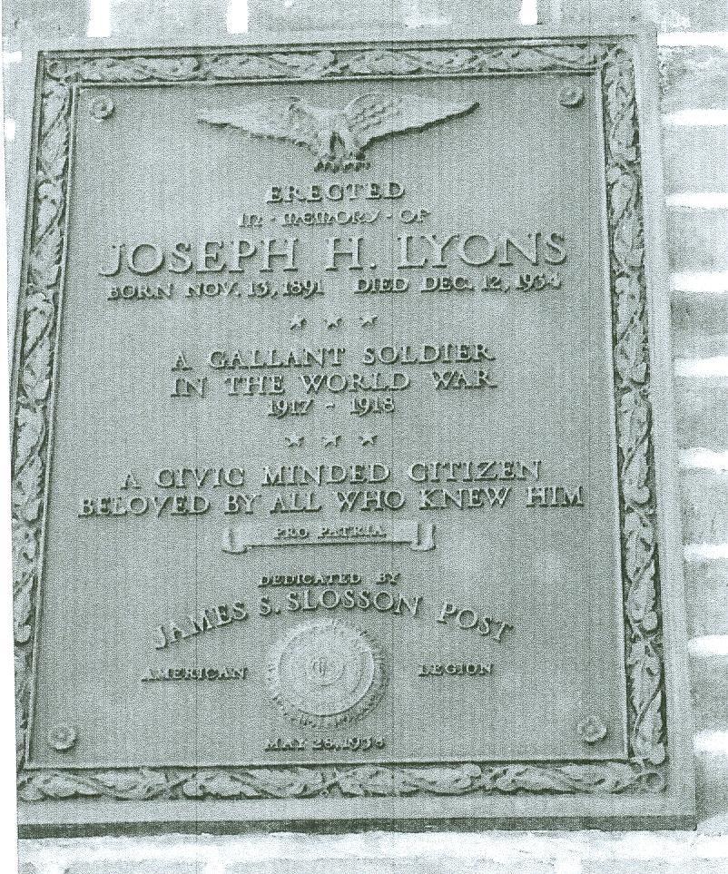 Joseph H. Lyons Memorial