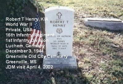 Pvt Robert T. (Bobby) Henry Medal of Honor