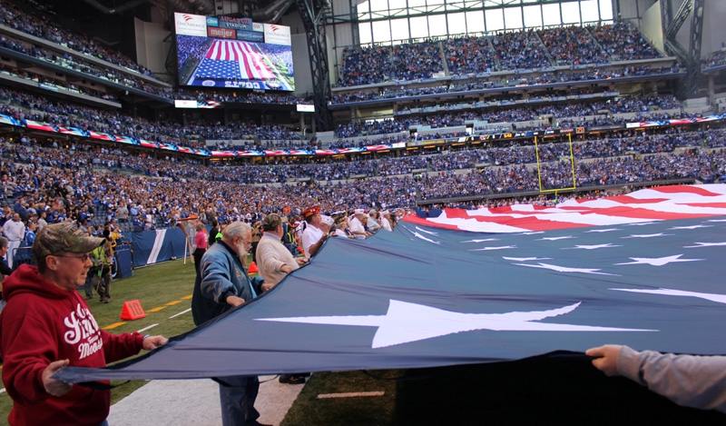 Flag Ceremony at Indianapolis Colts Game