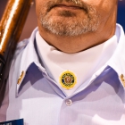 A Legion emblem is sewn into the neck of a Sedalia, Mo., George Whiteman Memorial Post 642 uniform as the 2017 American Legion Color Guard Contest is held on Friday, August 18, 2017 at Reno-Sparks Convention Center in Reno, Nev. Photo by Lucas Carter/The American Legion.
