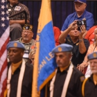 Bill Miller of Lakewood, Calif., Post 496 takes a picture of  the Detachment of California District 12 color guard as they compete in the 2017 American Legion Color Guard Contest, held on Friday, August 18, 2017 at Reno-Sparks Convention Center in Reno, Nev. Photo by Lucas Carter/The American Legion.