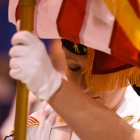 Christine Lupacchino of Easthampton, Mass., Post 224 posts the colors during the 2017 American Legion Color Guard Contest, held on Friday, August 18, 2017 at Reno-Sparks Convention Center in Reno, Nev. Photo by Lucas Carter/The American Legion.