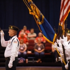 Newport Harbor Post 291 of Newport Beach, Calif., compete in the 2017 American Legion Color Guard Contest, held on Friday, August 18, 2017 at Reno-Sparks Convention Center in Reno, Nev. Photo by Lucas Carter/The American Legion.