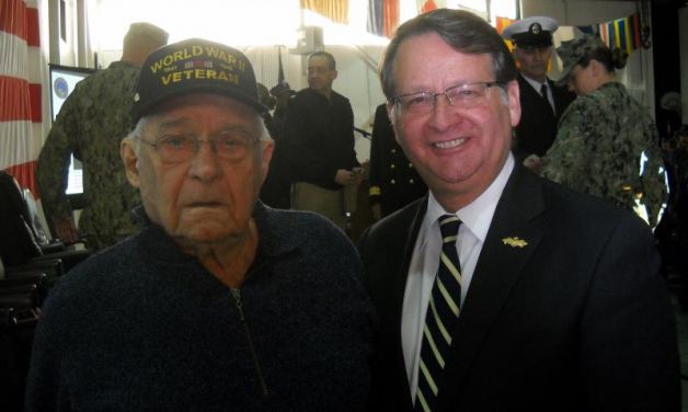 ''Bud'' Cornock, World War II veteran, recognized by Navy Reserve